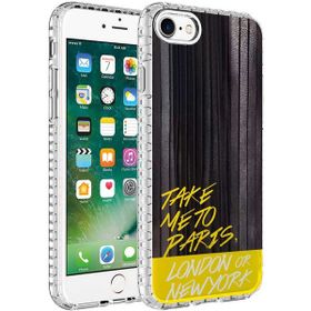 Ceponya Apple iPhone 8 Airbag Kenarlı Renkli Desenli Silikon Elegans Kapak Kılıf