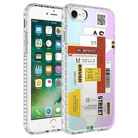 Ceponya Apple iPhone 8 Airbag Kenarlı Renkli Desenli Silikon Elegans Kapak Kılıf