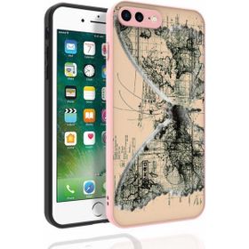 Ceponya Apple iPhone 8 Plus Desenli Kamera Korumalı Nora Silikon Kapak Kılıf