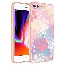 Ceponya Apple iPhone 8 Plus Kamera Korumalı Desenli Sert Silikon Epoksi Kapak Kılıf