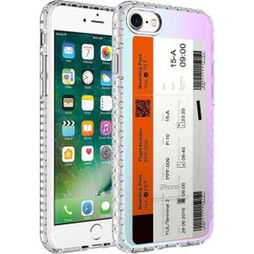 Ceponya Apple iPhone Se 2020 Airbag Kenarlı Renkli Desenli Elegans Silikon Kılıf
