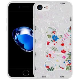 Ceponya Apple iPhone SE 2020 Desenli Sert Silikon Mumila Kapak Kılıf