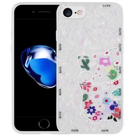 Ceponya Apple iPhone SE 2020 Desenli Sert Silikon Mumila Kapak Kılıf