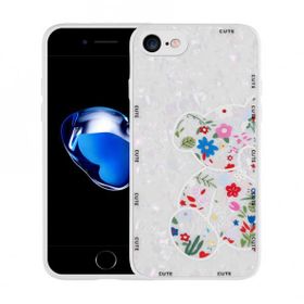 Ceponya Apple iPhone SE 2020 Desenli Sert Silikon Mumila Kapak Kılıf