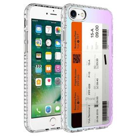 Ceponya Apple iPhone Se 2022 Airbag Kenarlı Renkli Desenli Elegans Silikon Kılıf