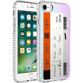 Ceponya Apple iPhone Se 2022 Airbag Kenarlı Renkli Desenli Silikon Elegans Kapak Kılıf