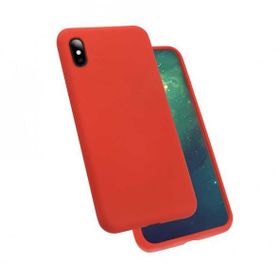 Ceponya Apple iPhone X Silk Kırmızı Silikon Kılıf