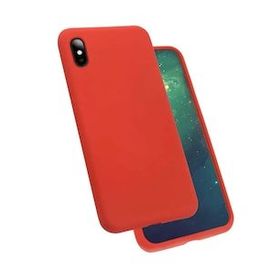 Ceponya Apple iPhone X Silk Kırmızı Silikon Kılıf