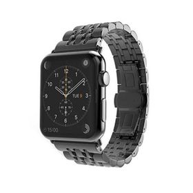 Ceponya Apple Watch 42 mm - 44 mm İki Renkli Katlamalı Klipsli Metal Kordon