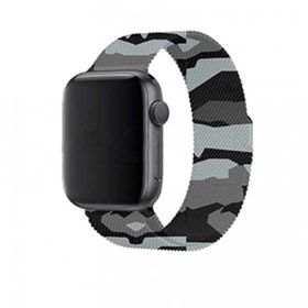 Ceponya Apple Watch 44 mm Krd-40 Tel Örgü İşlemeli Metal Kordon