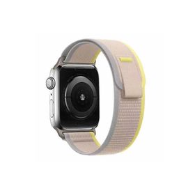 Ceponya Apple Watch 7 41 mm Renkli ​​​​krd-77 Örgülü Hasır Tokalı Kordon