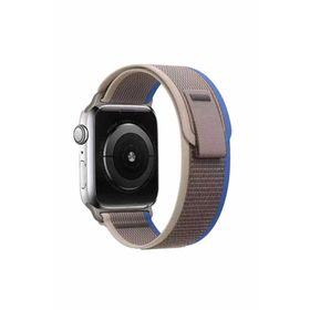 Ceponya Apple Watch 7 41 mm Renkli ​​​​krd-77 Örgülü Hasır Tokalı Kordon