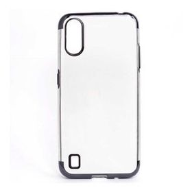 Ceponya Galaxy A01 İnce Köşeleri Renkli Şeffaf Silikon Kılıf