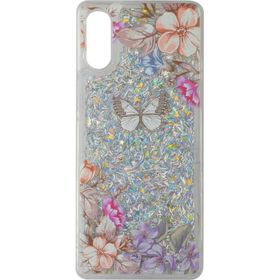 Ceponya Galaxy A02 Kılıf Sıvılı Simli Pullu Lüx Silikon Kılıf
