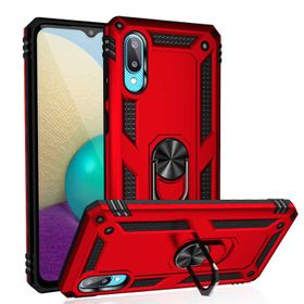 Ceponya Galaxy A02 Manyetik Yüzüklü Armor Zırh Silikon Kılıf