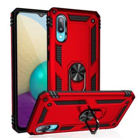 Ceponya Galaxy A02 Manyetik Yüzüklü Armor Zırh Silikon Kılıf