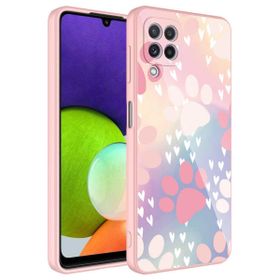 Ceponya Galaxy A12 Kamera Korumalı Desenli Sert Silikon Epoksi Kapak Kılıf