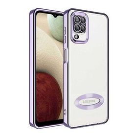 Ceponya Galaxy A12 Kamera Korumalı Logo Gösteren Omega Kapak Kılıf