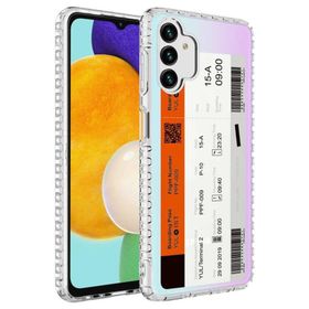 Ceponya Galaxy A13 4g Airbag Kenarlı Renkli Desenli Elegans Silikon Kılıf