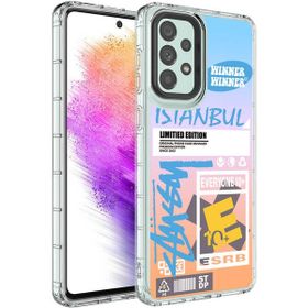 Ceponya Galaxy A13 4g Kamera Korumalı Renkli Desenli Sert Silikon Korn Kapak Kılıf