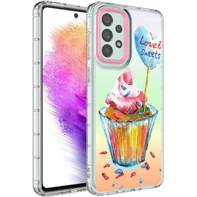 Ceponya Galaxy A13 4g Kamera Korumalı Renkli Desenli Sert Silikon Korn Kapak Kılıf