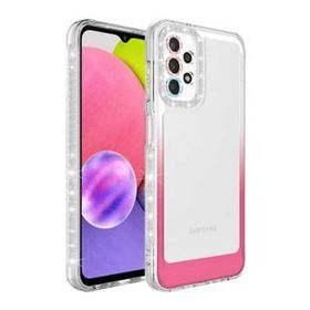 Ceponya Galaxy A13 4G Simli ve Renk Geçiş Tasarımlı Lens Korumalı Park Kapak Kılıf