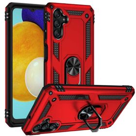 Ceponya Galaxy A13 Yüzüklü Standlı Manyetikli Armor Zırh Silikon Kılıf