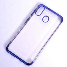 Ceponya Galaxy A20 İnce Köşeleri Renkli Şeffaf Silikon Kılıf