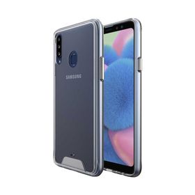 Ceponya Galaxy A20S Şeffaf Zırh Tasarım Ultra Koruma Silikon Kılıf