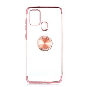 Ceponya Galaxy A21S Yüzüklü Standlı Manyetikli Köşeleri Renkli Kılıf
