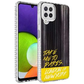 Ceponya Galaxy A22 4g Airbag Kenarlı Renkli Desenli Elegans Silikon Kılıf