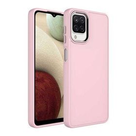 Ceponya Galaxy A22 4G Metal Çerçeve ve Buton Tasarımlı Silikon Luna Kapak Kılıf