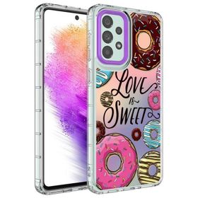Ceponya Galaxy A23 Kamera Çıkıntılı Renkli Desenli Silikon Kılıf