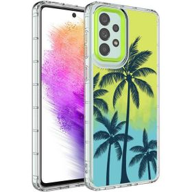 Ceponya Galaxy A23 Kamera Korumalı Renkli Desenli Sert Silikon Korn Kapak Kılıf