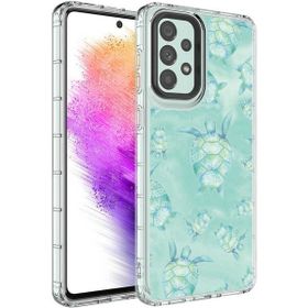 Ceponya Galaxy A23 Kamera Korumalı Renkli Desenli Sert Silikon Korn Kapak Kılıf