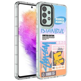 Ceponya Galaxy A33 5g Kamera Çıkıntılı Renkli Desenli Silikon Kılıf