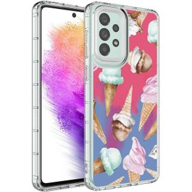 Ceponya Galaxy A33 5g Kamera Korumalı Renkli Desenli Sert Silikon Korn Kapak Kılıf