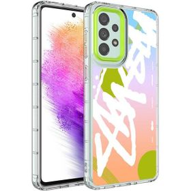 Ceponya Galaxy A33 5g Kamera Korumalı Renkli Desenli Sert Silikon Korn Kapak Kılıf