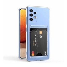 Ceponya Galaxy A33 5G Kartlıklı Şeffaf Setra Clear Silikon Kapak Kılıf
