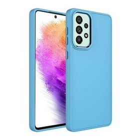 Ceponya Galaxy A33 5G Metal Çerçeve ve Buton Tasarımlı Silikon Luna Kapak Kılıf