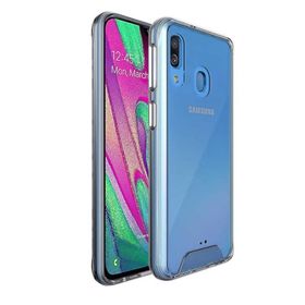 Ceponya Galaxy A40 Kenarları Esnek Yüzeyi Sert Gard Silikon Şeffaf Kılıf