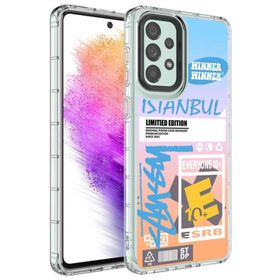 Ceponya Galaxy A53 5g Kamera Çıkıntılı Renkli Desenli Silikon Kılıf