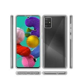 Ceponya Galaxy A71 360 Tam Koruma Şeffaf Silikon Kılıf