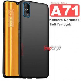 Ceponya Galaxy A71 Kamera Korumalı Mat Soft Esnek Kalite Silikon Kılıf