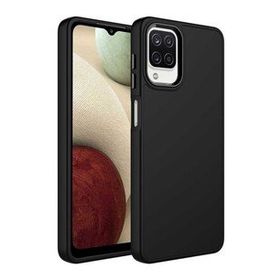 Ceponya Galaxy M22 Metal Çerçeve ve Buton Tasarımlı Silikon Luna Kapak Kılıf