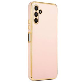 Ceponya Galaxy M23 Kamera Korumalı Altın Kenar Tasarım Silikon Kılıf
