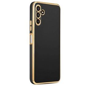 Ceponya Galaxy M23 Kamera Korumalı Altın Kenar Tasarım Silikon Kılıf