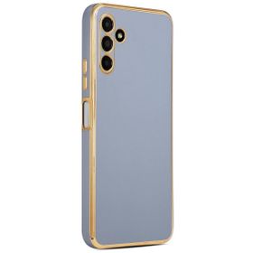 Ceponya Galaxy M23 Kamera Korumalı Altın Kenar Tasarım Silikon Kılıf