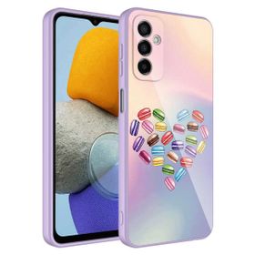 Ceponya Galaxy M23 Kamera Korumalı Desenli Sert Silikon Epoksi Kapak Kılıf