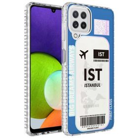 Ceponya Galaxy M32 Airbag Kenarlı Renkli Desenli Elegans Silikon Kılıf